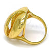 Oro Laminado Multi Stone Ring, Gold Filled Style with White Crystal, Polished, Golden Finish, 01.241.0035.10 (Size 10)