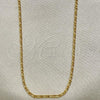 Oro Laminado Basic Necklace, Gold Filled Style Figaro Design, Polished, Golden Finish, 04.32.0015.20