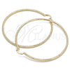 Oro Laminado Extra Large Hoop, Gold Filled Style Diamond Cutting Finish, Golden Finish, 02.213.0154.80