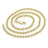Oro Laminado Basic Necklace, Gold Filled Style Diamond Cutting Finish, Golden Finish, 04.213.0137.20