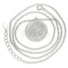 Sterling Silver Pendant Necklace, with White Cubic Zirconia, Polished, Rhodium Finish, 04.336.0209.16