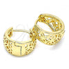 Oro Laminado Huggie Hoop, Gold Filled Style Polished, Golden Finish, 02.195.0123.15