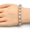 Oro Laminado Tennis Bracelet, Gold Filled Style with White Cubic Zirconia, Polished, Golden Finish, 03.206.0004.8.07