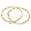 Oro Laminado Large Hoop, Gold Filled Style Diamond Cutting Finish, Golden Finish, 02.168.0040.60