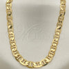 Oro Laminado Basic Necklace, Gold Filled Style Mariner Design, Polished, Golden Finish, 5.222.023.22