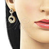 Oro Laminado Stud Earring, Gold Filled Style Polished, Golden Finish, 02.170.0563