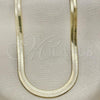 Oro Laminado Basic Necklace, Gold Filled Style Herringbone Design, Polished, Golden Finish, 04.213.0175.18