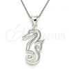 Sterling Silver Fancy Pendant, Seahorse Design, Polished,, 05.398.0059