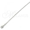 Rhodium Plated Basic Necklace, Polished, Rhodium Finish, 04.213.0004.1.24