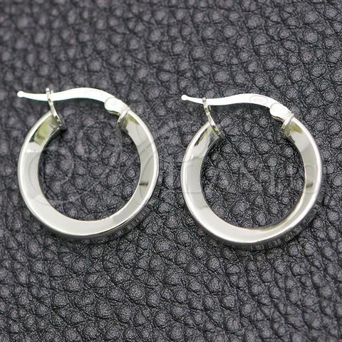 Sterling Silver Small Hoop, Polished, Silver Finish, 02.389.0099.15