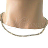 Oro Laminado Basic Necklace, Gold Filled Style Figaro Design, Polished, Golden Finish, 04.213.0145.20