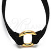 Oro Laminado Fancy Necklace, Gold Filled Style Choker Design, Polished, Golden Finish, 04.215.0003.13