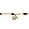 Oro Laminado Charm Bracelet, Gold Filled Style Elephant Design, Polished, Golden Finish, 03.213.0086.07