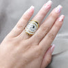 Stainless Steel Elegant Ring, with White Crystal, Polished, Steel Finish, 01.63.0627.06