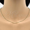 Oro Laminado Basic Necklace, Gold Filled Style Diamond Cutting Finish, Golden Finish, 04.213.0088.20