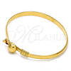 Oro Laminado Individual Bangle, Gold Filled Style Polished, Golden Finish, 07.192.0023.06 (10 MM Thickness, Size 6 - 2.75 Diameter)