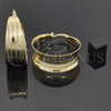 Oro Laminado Medium Hoop, Gold Filled Style Diamond Cutting Finish, Golden Finish, 5.150.019