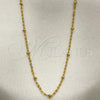Oro Laminado Basic Necklace, Gold Filled Style Rolo Design, Polished, Golden Finish, 5.223.024.20
