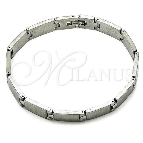 Stainless Steel Solid Bracelet, Polished, Steel Finish, 03.114.0410.08