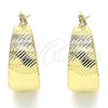 Oro Laminado Small Hoop, Gold Filled Style Diamond Cutting Finish, Golden Finish, 02.170.0361.20
