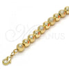 Oro Laminado Fancy Bracelet, Gold Filled Style Ball Design, Matte Finish, Golden Finish, 03.93.0010.07