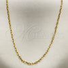 Oro Laminado Basic Necklace, Gold Filled Style Rolo Design, Polished, Golden Finish, 5.223.022.16