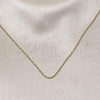 Oro Laminado Basic Necklace, Gold Filled Style Ball Design, Polished, Golden Finish, 04.341.0128.20