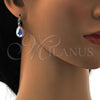 Rhodium Plated Leverback Earring, Teardrop Design, with Aurore Boreale Swarovski Crystals, Polished, Rhodium Finish, 02.239.0014.11