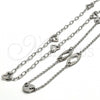 Stainless Steel Fancy Necklace, Polished, Steel Finish, 04.220.0002.34
