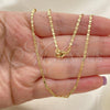Oro Laminado Basic Necklace, Gold Filled Style Polished, Golden Finish, 04.213.0032.22