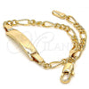 Oro Laminado ID Bracelet, Gold Filled Style Polished, Golden Finish, 03.63.1842.06