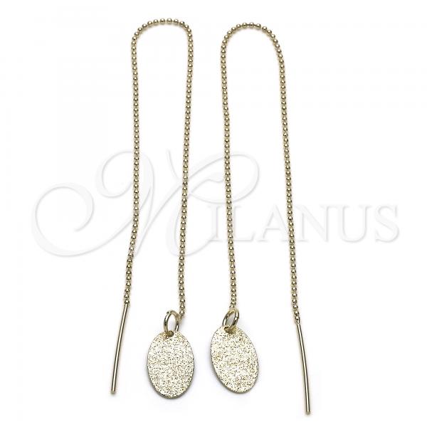 Oro Laminado Threader Earring, Gold Filled Style Golden Finish, 5.115.012