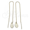 Oro Laminado Threader Earring, Gold Filled Style Golden Finish, 5.115.012