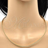 Oro Laminado Basic Necklace, Gold Filled Style Herringbone Design, Polished, Golden Finish, 5.220.002.20