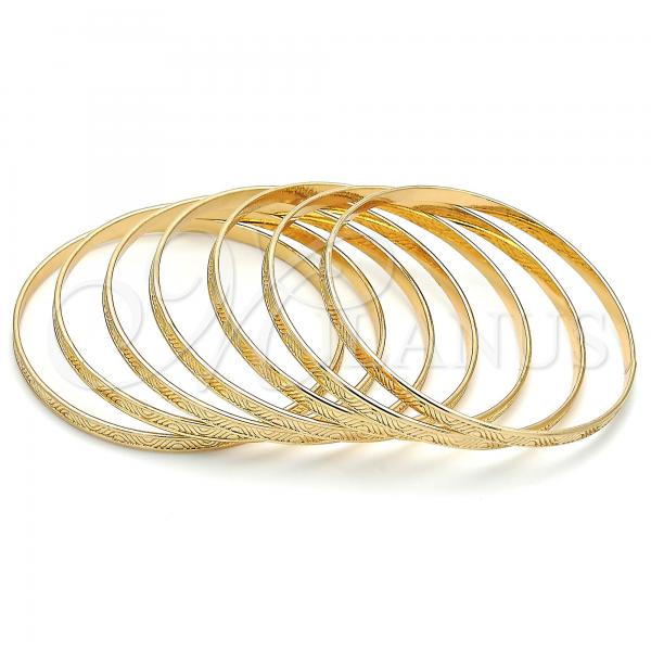 Oro Laminado Semanario Bangle, Gold Filled Style Polished, Golden Finish, 07.252.0074.06