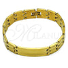 Stainless Steel Solid Bracelet, Polished, Golden Finish, 03.114.0218.4.09