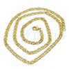 Oro Laminado Basic Necklace, Gold Filled Style Mariner Design, Polished, Golden Finish, 04.213.0107.20