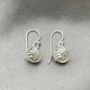Sterling Silver Dangle Earring, Love Knot Design, Polished, Silver Finish, 02.396.0001