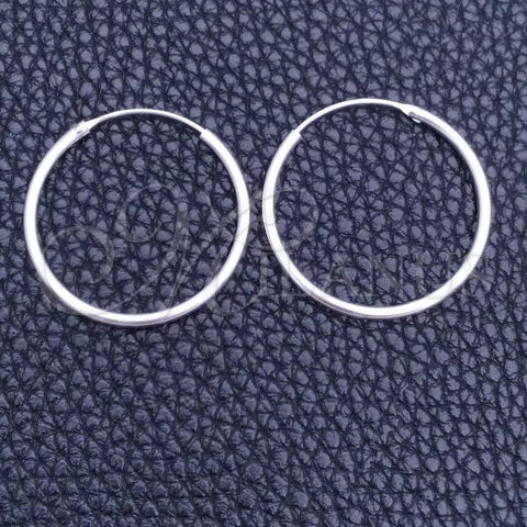 Sterling Silver Small Hoop, Polished, Silver Finish, 02.397.0038.25