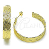 Oro Laminado Medium Hoop, Gold Filled Style Diamond Cutting Finish, Golden Finish, 02.213.0688.40