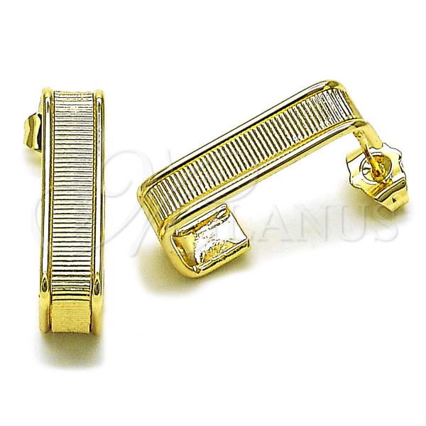 Oro Laminado Small Hoop, Gold Filled Style Diamond Cutting Finish, Golden Finish, 02.170.0513.12