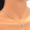 Sterling Silver Pendant Necklace, Polished, Golden Finish, 04.337.0001.1.16