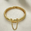 Oro Laminado Individual Bangle, Gold Filled Style Diamond Cutting Finish, Golden Finish, 07.168.0015.1.04