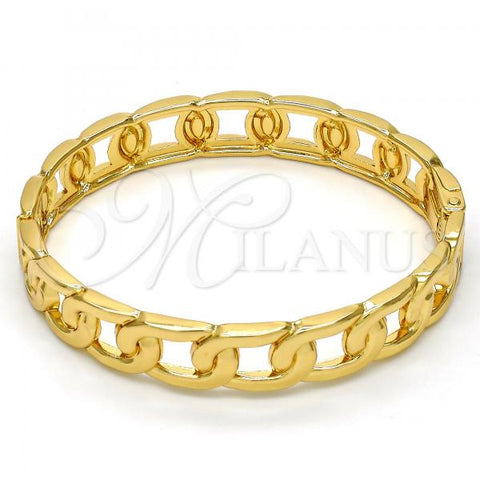 Gold Tone Individual Bangle, Polished, Golden Finish, 07.252.0025.05.GT (12 MM Thickness, Size 5 - 2.50 Diameter)