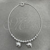 Sterling Silver Charm Bracelet, Elephant Design, Polished, Silver Finish, 03.409.0002.07