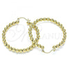 Oro Laminado Medium Hoop, Gold Filled Style Ball Design, Polished, Golden Finish, 02.385.0002.40