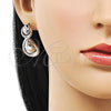 Rhodium Plated Stud Earring, Teardrop Design, Polished, Rhodium Finish, 02.418.0004.1