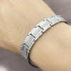 Stainless Steel Solid Bracelet, Polished, Steel Finish, 5.244.002.1.08