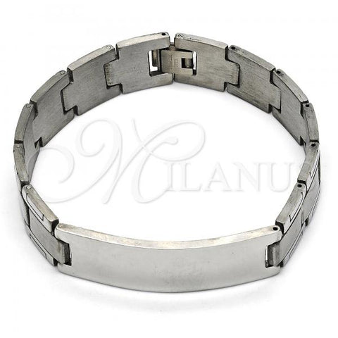 Stainless Steel Solid Bracelet, Polished, Steel Finish, 03.114.0219.09