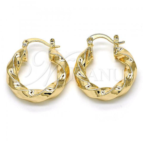 Oro Laminado Small Hoop, Gold Filled Style Polished, Golden Finish, 02.261.0032.25